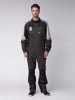 Костюм Формула (ткань Смесовая,240) полукомбинезон, темно-серый светло-серый черный 68-70 170-176 | код 87483622 | Факел