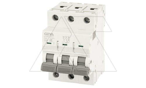 Авт. выключатель GYM9-3P-63D, 3P, 63A, хар-ка D, 6kA, 3M | код GYM93P63D | GEYA Авт. выключатель GYM9-3P-63D, 3P, 63A, хар-ка D, 6kA, 3M | код GYM93P63D | GEYA