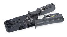 Cabeus HT-2010NT (HT-022) Инструмент обжимной 3 в 1 для RJ-45, RJ-11/12 с тестером для витой пары | код 9766c | Cabeus