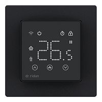 Термостат комнатный сенсорный встраиваемый Rsmart-SB с Wi-Fi подключением черный | код 088L1143R | Ридан