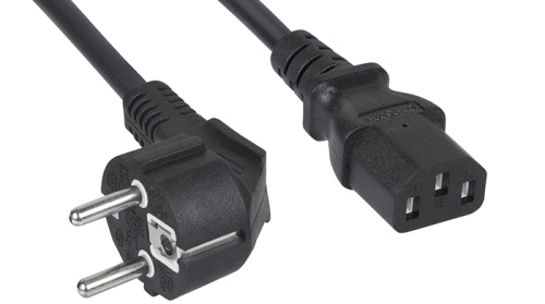 Cabeus PC-186-VDE-1.0-3M Кабель питания компьютера (Schuko+C13) (3x1.0), 3 м | код 10810c | Cabeus