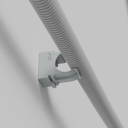 Крепеж-клипса для труб d40мм прямой монтаж сер. (уп.30шт) КМ LO67234 фото 4