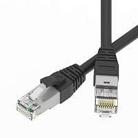 Патч-корд экранированный SLIM CAT6A S/FTP 4х2, 28 AWG, LSZH, чёрный, 2м | код RN6ASF4520BK-28 | DKC