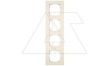 Rita - Рамка 4 поста, вертикальный монтаж, белая | код 2220-800-2401 | Mutlusan