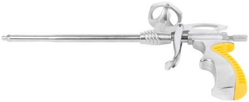 Пистолет для монтажной пены цельнометаллический прорезиненная ручка FIT 14284 фото 4