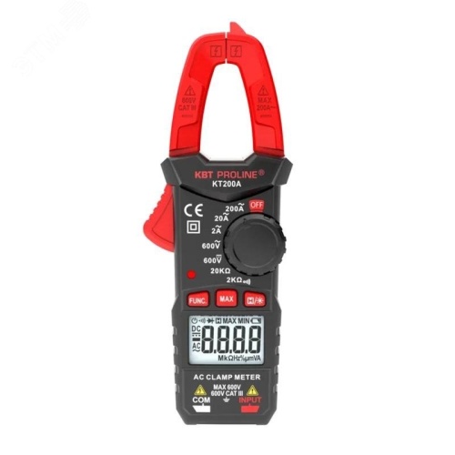 Токовые клещи цифровые КТ 200А серия PROLINE | код 79129 | КВТ