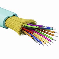 Кабель волоконно-оптический, распределительный, арамидные упрочняющие нити, для внутренней прокладки, нг(А)-HF, 16 ОВ, категория OM3 | код RNDT3C16AQ01 | DKC