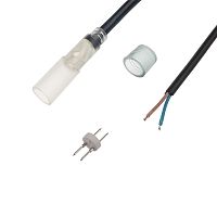 Коннектор с проводом для двухжильного дюралайта, диаметр 13мм (коннектор с иголкой, заглушка) NEON-NIGHT | код 124-018 | NEON-NIGHT