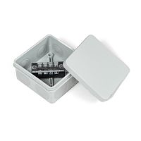 Коробка распределительная для прямого монтажа двухкомпонентная (HF) в комплекте с 4-кл. зажимами, сечение до 1,5 мм?, 80х80х40 серая Промрукав | код PR80.0168 | ПРОМРУКАВ