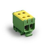 Блок клеммный распределительный желто-зеленый Al 6-50мм.кв Cu 2.5-50мм.кв 4 подключения | код KE66.3R | ENSTO