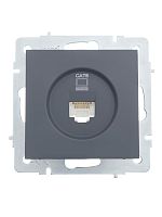 Розетка компьютерная 1-м СП Vesna механизм графит LEZARD 742-3488-140