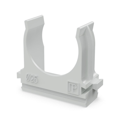 Крепёж-клипса для труб d25 мм безгалогенная (HF) атмосферостойкая серая (100шт/1000шт уп/кор) Промрукав | код PR13.0346 | ПРОМРУКАВ Крепёж-клипса для труб d25 мм безгалогенная (HF) атмосферостойкая серая (100шт/1000шт уп/кор) Промрукав | код PR13.0346 | ПРОМРУКАВ