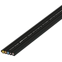 Плоский кабель 5 полюсов, серия gesis NRG, сечение: 5х2,5 мм кв., материал изоляции: halogen-free, цвет: черный | код 00.770.0303.1 | Wieland