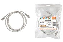 Патч-корд народный U/UTP Cat 5e 4PR 24AWG PVC, литой 0,5 м, серый | код SQ0115-0001 | TDM НАРОДНЫЙ