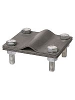 Зажим соединительный 4-х болтовой штырь-полоса, штырь ?16 - полоса 40х4 мм, термодиффузия TDM | код SQ2401-0036 | TDM