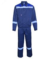 Костюм Енисей летний куртка ткань, полукомбинезон, цвет темно-синий с васильком размер 60-62 120-124,170-176 | код 131861 | Эталон-Спецодежда