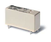 Реле низкопрофильное миниатюрное электромеханическое, монтаж на печатную плату, выводы с шагом 3.2мм, 1CO 10A, контакты AgCdO, катушка 24В DС (чувствит.), степень защиты RTII | код 43.41.7.024.2000 | FINDER