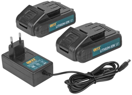 Дрель-Шуруповерт акк. 18В; 0-400/1450 об/мин; 29 Нм; 2 (Li-Ion) 1.3 Ач; 1.5 ч.; рез. накл.; кейс FIT 80189 фото 10