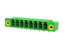 MC-PA3.5H15-F Разъём штекерный MC, угл. конт.,шаг 3.5мм,15 конт., фланц.,зел., шт | код MC-PA3.5H15-F | SUPU