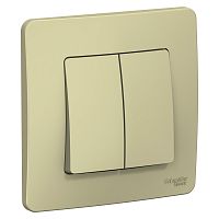 BLANCA С/У 2-клавишный ПЕРЕКЛЮЧАТЕЛЬ (cх.6+6), 10А, 250B, БЕЖЕВЫЙ | код BLNVS106607 | Systeme Electric