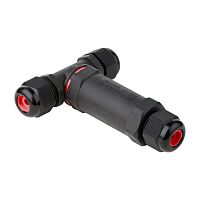 Кабельный коннектор Т-образный (клеммник 5PIN) IP68 HLT | код 083-07-004 | HLT