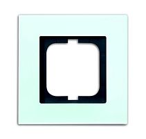 Рамка 1-постовая, серия carat, белое стекло | код 1754-0-4250 | ABB