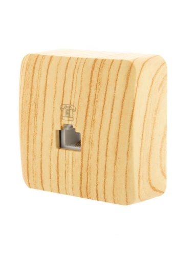 VIOLA Розетка телефонная евро белёный дуб (12шт/144шт) | код 751-5200-137 | LEZARD фото 4