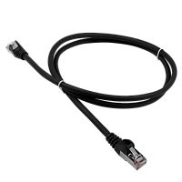 Патч-корд LANMASTER LSZH FTP кат.5e, 2.0 м, черный | код LAN-PC45/S5E-2.0-BK | LANMASTER