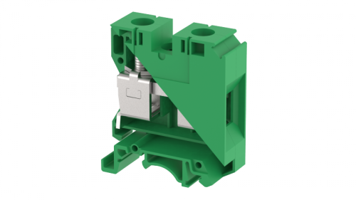 Клемма проходная винтовая 35 мм2, на 2 подключения, зеленая KUT35(GR) | код 1108010003 | Elmex