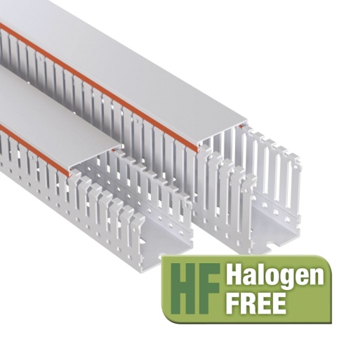 Короб перфорированный RLHF6 25x40, без галогенов, светло-серый | код 01163RLHF | DKC