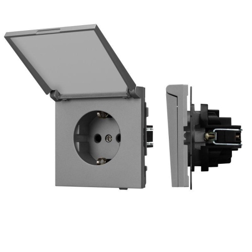 Механизм розетки SCT-TENDO-MCP-PL-GR 230В 16А влагозащ. Arlight054092