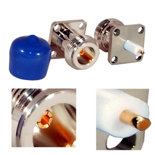 Разъём высокочастотный RUICHI N-P245, крепление под 4 винта | код 110122 | Ruichi Разъём высокочастотный RUICHI N-P245, крепление под 4 винта | код 110122 | Ruichi