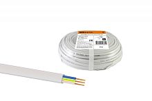 Шнур ШВВП 3х0.75 ГОСТ (бухта 50м) белый | код SQ0120-0024 | РЭМЗ ТМ