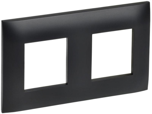SKANDY Рамка 2-местная SK-F02Bl черный IEKновинка | код SK-M22-K02 | IEK SKANDY Рамка 2-местная SK-F02Bl черный IEKновинка | код SK-M22-K02 | IEK