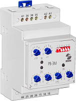 Реле времени РВ - 3М, 0.1 с...99 ч, 220 В, 50 Гц, трехканальное, ток контактов исполнительных реле 5 А, 1з мгновенный контакт один, 1 преключающий контакт с выдержкой времени в каждом канале, УХЛ4 (1 шт.) РЕЛЕ И АВТОМАТИКА | код A8223-76912592 (0) Б