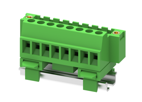 MC-PC5.08V11C-SF Разъём штекерный MC, шаг 5.08мм,11 конт. для DIN-рейки, фланц.,зел., шт | код MC-PC5.08V11C-SF | SUPU