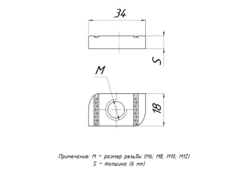 STRUT-гайка М12 HDZ | код stgM12-HDZ | EKF фото 3