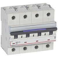 Выключатель автоматический четырехполюсный DX3 1,6А MA 50кА (6 мод) | код. 410256 |  Legrand 