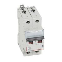 Выключатель автоматический двухполюсный DX3 6000 63А D 10кА | код. 408037 |  Legrand 