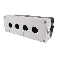 PB-BK04G Корпус для кнопок 4 место. (Серый - Черный) | код PB-BK04G | Plastim