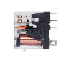 Реле миниатюрное промышленное, 1CO, ком. ток 12А, AgSnO2, напряжение 230V AC, опция: светодиод | код IR-230AC-1CO | DKC