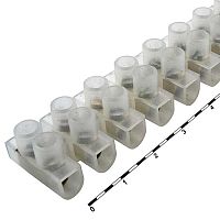 Клеммная колодка винтовая типа U RUICHI TBS-10A, 12 контактов, 10 А, 400 В, корпус нейлоновый белый | код 81045 | Ruichi