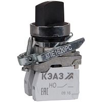 Переключатель КПЕ1510РС-черный-1но+0нз-ручка-фикс-2поз-IP54-КЭАЗ | код 354471 | КЭАЗ