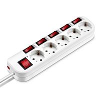 Сетевой фильтр Buro 500SH-3-SW-W 3м (5 розеток) белый (коробка) | код 1159729 | BURO