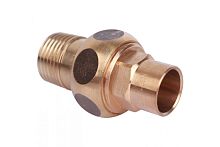 Сгон с плоским уплотнением бронза пайка 18 х 1/2' НР, модель 4331g (143311812) | код RG008TBBO6U69F | Sanha