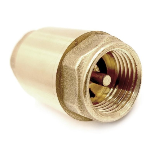 Клапан обратный с латунным стержнем латунь внутр./внутр. резьба 1дюйм PN40 еврослот жел. | код 41123 | RTP