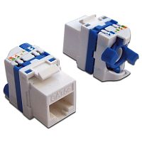 Модуль Keystone Tooless, RJ-45, кат.5E, UTP, 180 градусов, белый | код LAN-TK45U5E/180-WH | LANMASTER