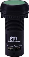 Кнопка монобл. утопл. ECF-11-G (1NO+1NC, зеленая) | код 004771471 | ETI