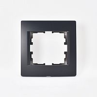 Рамка 1-ая горизонтальная б/вст чёрный бархат (20шт/240шт) KARINA | код 707-4200-146 | Lezard