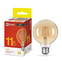 Лампа светодиодная LED-GL95-deco gold 11Вт 230В 3000K 1040Лм золотистая IN HOME | код 4690612056043 | IN HOME